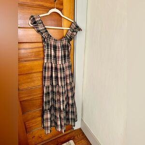 Madewell Maxi Plaid Dress- Size M